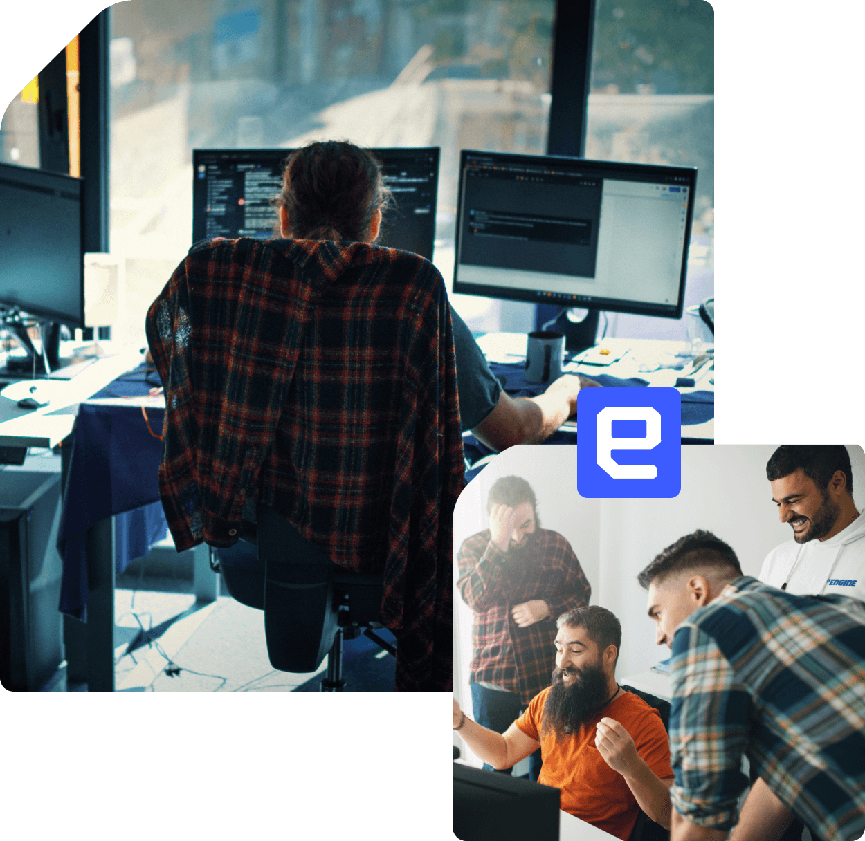 IT Engine engineers at work